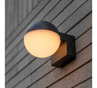 LUTEC Applique da esterni LED LOOMA, grigio scuro, Ø 10 cm, metallo IP54 Lutec