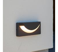 LUTEC Applique da esterni LED LUPS, grigio scuro, larghezza 23 cm, IP54 Lutec