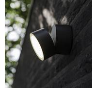 LUTEC Applique da esterni LED TRUMPET, grigio scuro, Ø 9 cm, metallo, IP54 Lutec