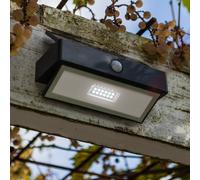 LUTEC Applique da esterno LED e solare ARROW, grigio scuro, 18 cm, sensore, IP44 Lutec
