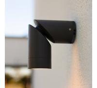 LUTEC Applique da esterno TUBON, grigio scuro, Ø 6 cm, metallo, IP54, GU10 Lutec