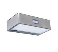 Lutec Brick Lampada da Esterno LED Pannello Solare Integrato 2 W, Grigio Chiaro, 18 x 9.5 cm