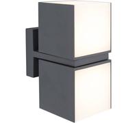 LUTEC Applique LED esterni Cuba 2 luci antracite, 3.000K Lutec