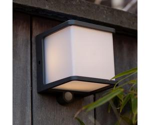 Lutec Doblo Solar lampada a parete, LED, cubica, con rilevatore di movimento, 6940101125, Doblo [Lampade per Esterni > Lampade a Parete]