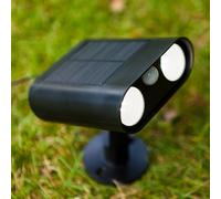 LUTEC Faretto a LED con picchetto solare BINGO, nero, 16 cm, sensore, IP54 Lutec