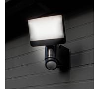 LUTEC Faretto da esterno a LED con sensore SUNSHINE, 25 cm, grigio scuro, IP54 Lutec