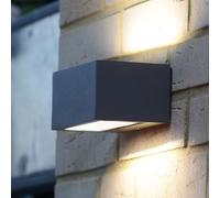 Lutec GEMINI lampada a parete, LED, rettangolare, 5189102118, 1891 S GR GEMINI [Lampade per Esterni > Lampade a Parete]
