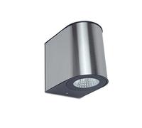 Lutec Gemini Lampada da Esterno a LED Integrato 9 W, Grigio, 13.5 x 10.6 cm