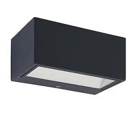 Lutec Gemini Lampada da Esterno a LED Integrato, 9 watts, Grigio Antracite, 6.5 x 9 cm