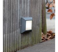 Lampada da parete a LED Helene, moderna lampada da parete in alluminio nero opaco, moderna lampada per esterni, resistente alle intemperie, 4,5 Watt, 200 lumen, 3000 Kelvin