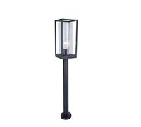 Lutec Lampada a bitta Flair – E27 (max 40 W) 2 luci vetro vero alluminio pressofuso nero