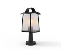 LUTEC Lampada Kelsey per E27 Fino a Max. 40 W, con Vetro soffiato, Robusto Alluminio pressofuso, Adatto per lampadine a LED, Antracite, Wegeleuchte 40cm