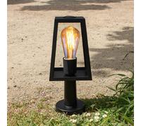LUTEC Lampioncino Fia in nero con vetro trasparente Lutec