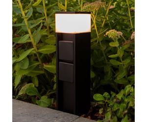 Lutec Mains presa di corrente/lampada con piedistallo doppia, bluetooth, 7202201012, Mains; Connect [Lampade per Esterni > Lampade con Piedistallo]