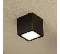 LUTEC Plafoniera LED da esterno GEMINI, grigio scuro, 9 x 9 cm, IP65 Lutec