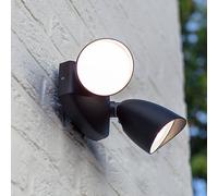 LUTEC Proiettore da esterno a LED SHRIMP, nero, 20 W, a 2 luci, IP54 Lutec