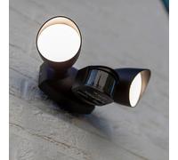 LUTEC Proiettore da esterno con sensore LED SHRIMP nero 20 W a 2 luci IP54 Lutec
