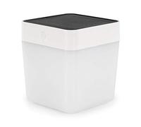 Lutec Table Cube Lampada da Tavolo a LED con Pannello Solare Integrato 1 W, Bianco, 13.3 x 12 cm