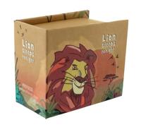 Lutèce Créations Carillon/Scatola Musicale a manovella di Cartone Illustrato a Forma di Libro con meccanismo Musicale 18 Note - Il Leone Si è Addormentato (Solomon Linda)