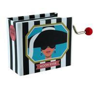 Lutèce Créations Carillon/Scatola Musicale a manovella di Cartone Illustrato a Forma di Libro con meccanismo Musicale 18 Note - Moon River (Henry Mancini)