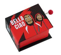 Lutèce Créations Carillon/Scatola Musicale a manovella di Cartone Illustrato a Forma di Libro con meccanismo Musicale 18 Note - Bella Ciao (Tradizionale)