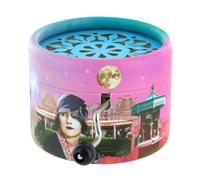 Lutèce Créations Carillon/Scatola Musicale a manovella Rotonda di Cartone sul Tema di Parigi con meccanismo Musicale di 18 Note - Les Champs Elysées (Joe Dassin).