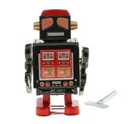 Lutèce Créations Giocattolo Meccanico di Metallo - Robot Meccanico Che Cammina con Spada di Latta cromolitografata - Oggetto da Collezione Vintage per Soli Adulti