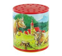 Lutèce Créations Piccola Scatola muuu/Mucca in Scatola/scatoletta con Mucca Tradizionale per Ascoltare Il Verso/Il muggito della Mucca ed Etichetta con Mucche in Un Campo
