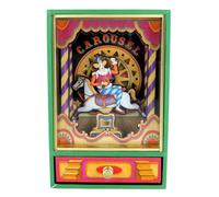 Lutèce Créations Scatola Musicale Animata/Carillon Animato di Legno con Pagliaccio su Un Cavallo da giostra e meccanismo Musicale a Molla di 18 Note - sul Bel Danubio Blu (Johann Strauss)