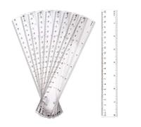 LUTER 10 PACCHETTO Righello di Plastica 20 cm Righello Dritto da 8 Pollici Kit di Misura di Plastica Trasparente per Righello per Ufficio Scuola Studentesca