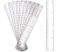 LUTER 10 PACCHETTO Righello di Plastica 20 cm Righello Dritto da 8 Pollici Kit di Misura di Plastica Trasparente per Righello per Ufficio Scuola Studentesca
