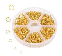LUTER 1000 Pezzi Anelli di Salto Aperti, Anelli di Salto Aperti in Metallo Apri Anelli di Salto Anelli di Salto in oro per la Creazione di Gioielli Riparazione Collane (4 mm 5 mm 6 mm 7 mm 8 mm 10 mm)