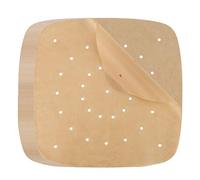 LUTER 120 Pezzi 21,6 cm Carta Pergamena Fodera Friggitrice ad Aria, Perforata Non Sbiancata Quadrata ad Aria, Cestello per Cottura a Vapore