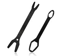 LUTER 2 Pezzi Chiave Universale multifunzionale, 1/4''-1'' e 6-25mm Chiave Universale chiave Torx a Doppia Estremità Set di Chiavi a Doppia Apertura per Auto Casa Manutenzione (Nero)