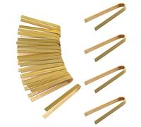 LUTER 20 pezzi 9 cm pinze in bambù usa e getta utensili da cucina pinze per pane pinze per pane naturale per frutta tè pane tostato cucina