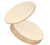 LUTER 20cm 6 Pezzi Disco In Legno Incompiuto - Dischi Rotondi Per Artigianato Fai-Da-Te - Segno Del Cerchio