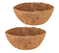 LUTER 30cm 2 Pezzi Tondo Fodera in Fibra di Cocco per Cesto Appeso Fodera per Cestello per Piante Spesse Preformato per Casa Giardino Pianta Fiori Vaso