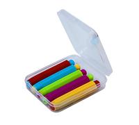 LUTER 5 Pezzi Porta Gessetti, Portagesso Regolabile con Custodia Rigida Porta Gessetti per Lavagna in Rosso Rosa Blu Giallo Verde per Insegnanti Studenti Ufficio Aula (Gesso Non Incluso)