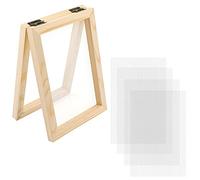 LUTER 5 PZ Telaio per Stampi in Carta in Legno e Maglie per Artigianato di Fiori Secchi di Carta Fai-Da-Te