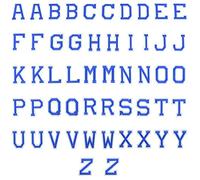 LUTER 52 Pezzi Ferro Su Patch Lettera Patch Appliques Alfabeto Cucire Su Appliques Con Patch di Riparazione Decorative Lettera A-Z Ricamato Per Cappelli Scarpe Borse (Blu)
