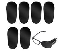 LUTER 6 Pezzi Medio Patch Occhio per Occhiali, Benda per Occhio, Taglia Larga Patch Occhio Bambini in Non Tessuto per Coprire l'Occhio Sinistro Destro per Bambini Adulti Occhio Pigro Ambliopia (Nero)