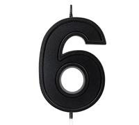 LUTER 7 cm Numero di candele di compleanno, forma di diamante 3D candele di torta di compleanno numerate decorazione torta per matrimonio compleanno laurea laurea festa (nero)(6)