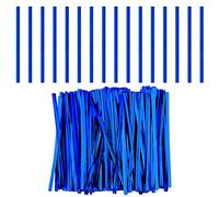 LUTER 750 Pz 10cm Metallici Legami di Torsione per Sacchetti di Caramelle Bustine di caffè Snack Cake Pops Articoli per Feste (Blu)?Abbellimento Atmosfera Natalizia