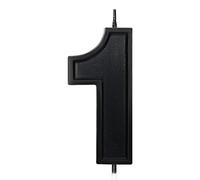 LUTER 7cm Candele di Compleanno con Numeri, Forma di Diamante 3D Numeri Candele Grandi per Torta di Compleanno Decorazione per Torte per Matrimonio Anniversario Laurea Festa Bambini Adulti (Nero)(1)