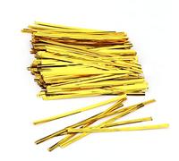 LUTER 800 Pz 10 cm Cravatte Metalliche per Sacchetti di Caramelle, Bustine di caffè, Snack, Cake Pops, Articoli per Feste (Oro)?Abbellimento Atmosfera Natalizia