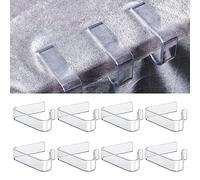 LUTER 8pz Fermagli Tovaglia Plastica, Trasparenti Clip per Tovaglie da Picnic Ferma Tovaglia Plastica per Tabella di Spessore 1,7-3,5cm Natale Casa Festa di per Interni ed Esterni Campeggio
