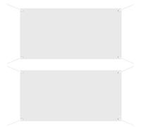 LUTER Confezione da 2 striscioni vergini da 0,6 m x 1,2 m, in poliestere, con 2 corde da 6,6 m, per lavori fai da te, interni, esterni, pannelli da parete, per ufficio