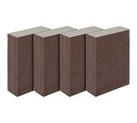 LUTER Set di 4 spugne abrasive, per uso per sabbiatura a secco e a umido, a grana superfine (grado da 320 a 400)
