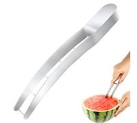 LUTER Taglierina anguria in acciaio inox strumento di taglio dell'anguria pratico strumento di taglio della frutta per feste, campeggio, forme di frutta