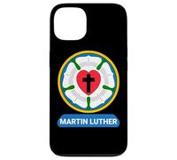 Luterrose cuore croce simbolo stemma protestante Martin Lutero Custodia per iPhone 13
